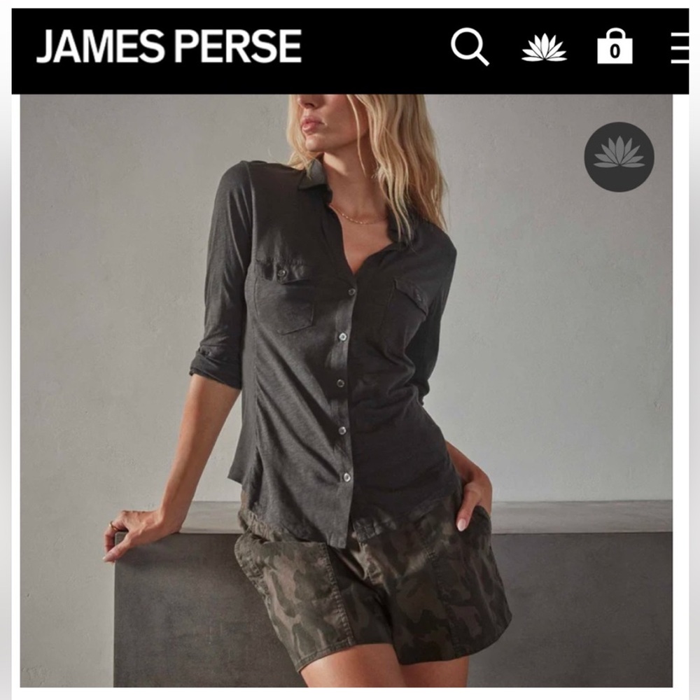 Standard James Perse navy blue sheer slub side Size 2 - Picture 14 of 14